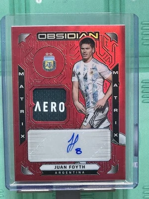 2021-22 Panini Obsidian Matrix Material Patch Auto Juan Foyth 1/8 = eBay 1/1 - Image 1 of 3