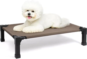 Elevated Dog Bed, Cooling Raised Pet Cot with Chew Proof Washable Breathable Mes - Picture 1 of 12