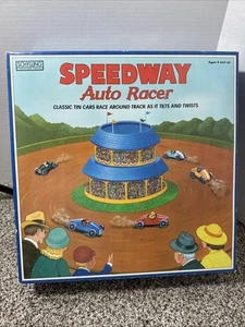 Schylling Speedway Auto Racer Tin Toy Car Set Litho Wind-Up w/ Box Key 5 Cars - Picture 1 of 4