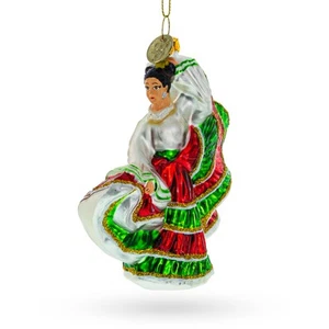 Traditional Dancer Blown Glass Christmas Ornament - Picture 1 of 4