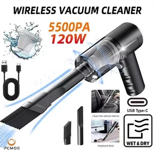 Potente aspiradora de mano inalámbrica 120 W mini para coche hogar auto - Imagen 1 de 5