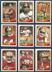 TOPPS FOOTBALL SAN FRANCISCO 49ERS SET SQUADRA 1988 (19 CARTE) MONTANA, RICE, YOUNG - Foto 1 di 3