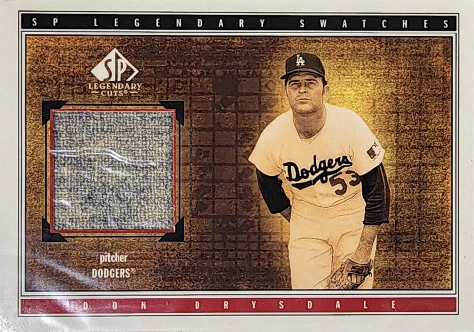 2002 UD SP Legendary Cuts, Legendary Swatches, Don Drysdale, Jersey Swatch - Imagem 1 de 2