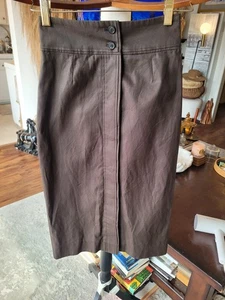 YSL Yves Saint Laurent Brown Pencil Skirt - Picture 1 of 5