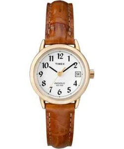 Timex T2J761, Women's Easy Reader, Brown Leather Watch, Indiglo, Date (AY) - Picture 1 of 5