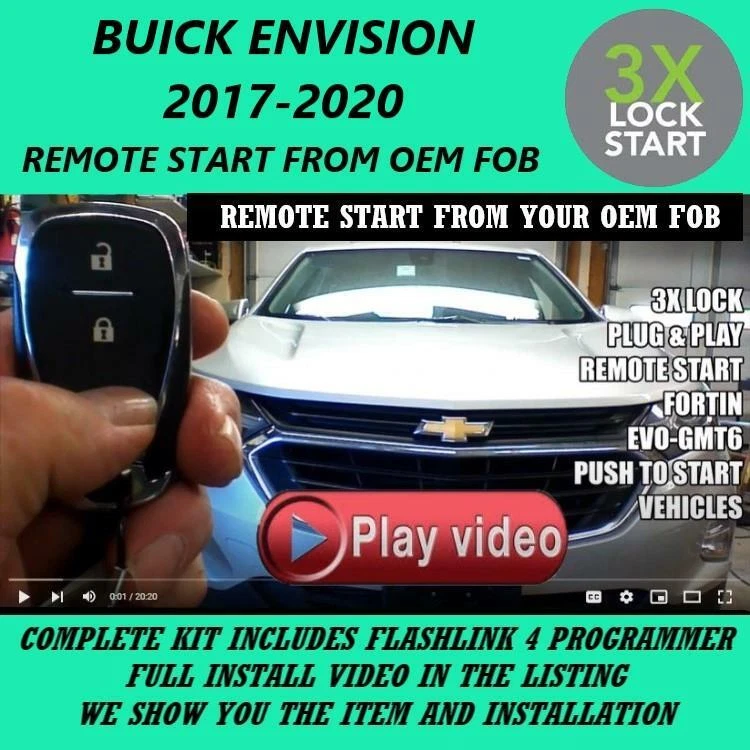 3X LOCK PLUG & PLAY ARRANQUE REMOTO 2017-2020 BUICK ENVISION PTS Foto 1 de 1