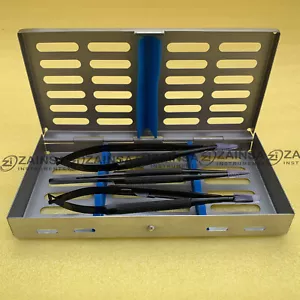 3 TC Castroviejo Soporte de Aguja Tijera Fórceps Negro 18 cm Micro Cirugía Dental - Imagen 1 de 9