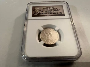 2015-S Jefferson Nickels E.R. NGC PF70 ULTRA CAMEO "TOP POP" PORTRAIT LABEL - Bild 1 von 4