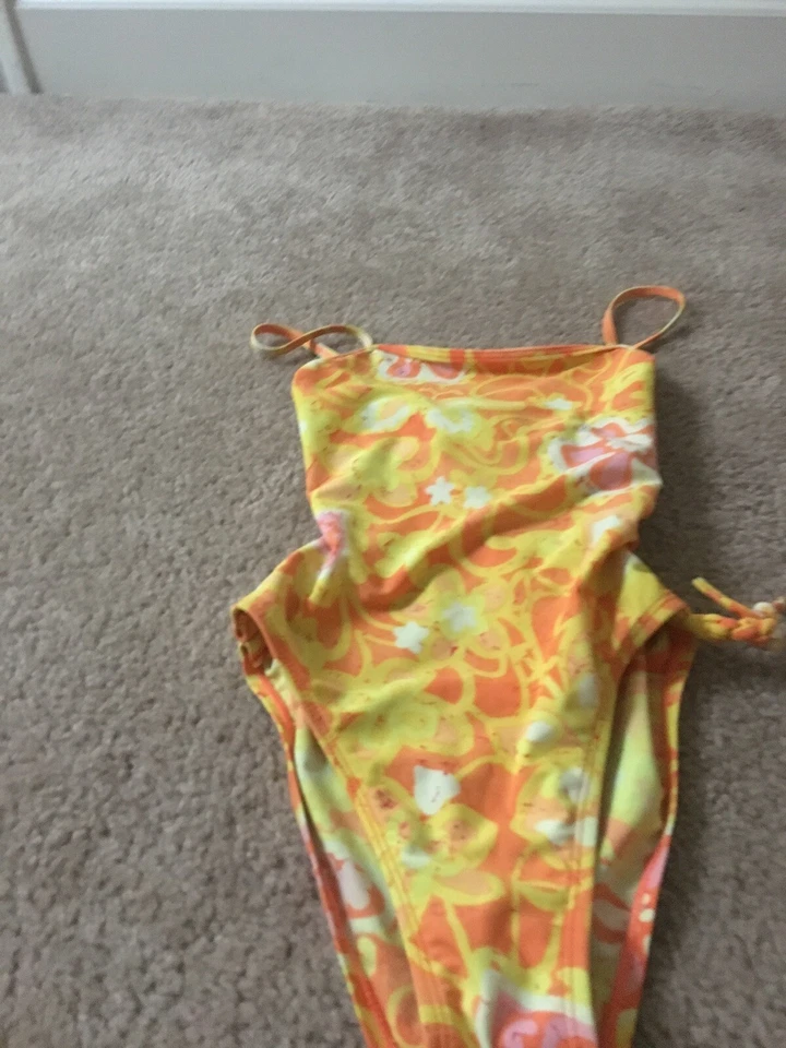 Sand N Sun Girls Floral Print 1-Piece Bathing Swimsuit Size 10 Multi-Color - Image 1 of 4