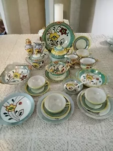Vintage Noritake 29 Piece Lusterware Tea Set. Rare. Art Deco. Hand Painted. - Picture 1 of 3