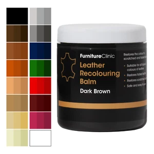 Leather Colour Restorer Balm - Recolour Leather Sofas Furniture Car Seats - Picture 1 of 42