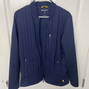 Bonobos The gesteppte Golfjacke Herren M marineblau Mantel mit doppeltem durchgehendem Reißverschluss - Bild 1 von 6