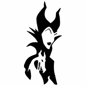 Calcomanía de vinilo 6,5" MALEFICA Y DRAGÓN v2 pegatina coche Disney Bella Durmiente - Imagen 1 de 24