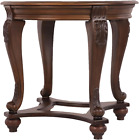 Norcastle Traditional round End Table, Dark Brown