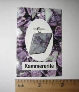 1" TROMMELT POLIERT KAMMERERIT STEIN MINERAL STERLINGSILBER DRAHT WICKEL ANHÄNGER - Bild 1 von 10