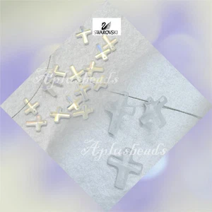 SWAROVSKI CRYSTAL Fancy Cut Pendant charm 1pc CROSS Shape Pick Sizes - Picture 1 of 7