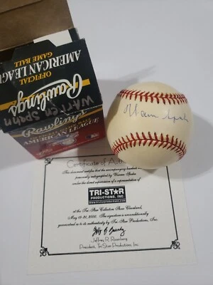 Warren Spahn Autographed Official Rawlings Baseball w/ Tri Star COA  - Image 1 of 4