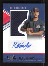 2018 Panini USA Stars & Stripes Rece Hinds Silhouettes Jersey Auto #'d /199