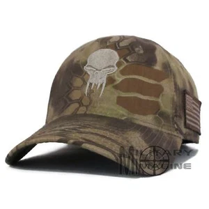 KRYPTEK Skull Beige Hat Cap Military US Flag patch Highlander Camo - Picture 1 of 5