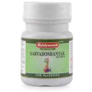 Baidyanath Sarvadoshantak Gutika Tablets (25tab) Useful in Urticaria, Skin Rash