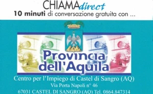 CHIAMADIRECT - PROVINCIA DELL'AQUILA - VALIDITA' DAL 10/09/2002  AL 9/09/2003  M - Foto 1 di 1