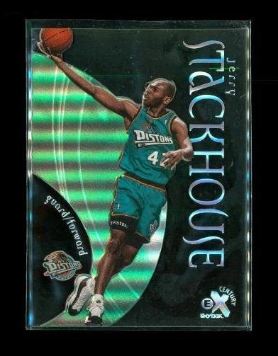 1998-99 SKYBOX EX CENTURY See Thru Basketball Card #46 JERRY STACKHOUSE Pistons - Image 1 of 2