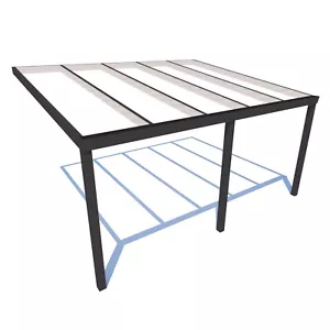Schweng Terrassenüberdachung S400,Anthrazit, Poly, klar oder milchig, 506x305cm - Bild 1 von 6