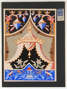 Original Armand Guerinet Christian Stoll Pochoir Print Pattern #6 Plauen ~1915 - Picture 1 of 4