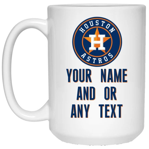 Custom Personalized Houston Astros White 15 oz Ceramic Coffee Mug Cup Cover