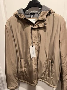 Cole Haan Men's Signature Hooded Insulated Coat NWT Large Khaki - Picture 1 of 6