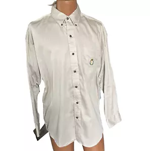 Chaps Ralph Lauren Mens Size Large Beige Button Down Long Sleeve Khaki Shirt New - Picture 1 of 7