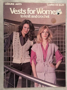 Vests for Women to Knit and Crochet - Leisure Arts 141 - 8 Patterns - Picture 1 of 2