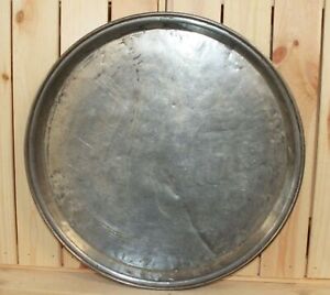 Antique 19c hand made tinned copper tray baking dish