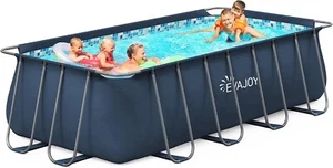 7'ft x 14'ft Above Ground Metal Frame Rectangular Swimming Pool Package Kit - Picture 1 of 7