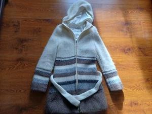 Vintage Icewool Women's Full Zip Fuzzy Wool Cardigan Sweater Knitted Iceland  S - Picture 1 of 22