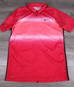 Nike Tiger Woods Collection Dri-Fit Golf Polo Shirt Men's M Red El Rio - Picture 1 of 8