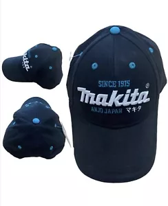 Cappello da baseball nero regolabile Makita con logo Makita Giappone 1915 logo in rilievo - Foto 1 di 9