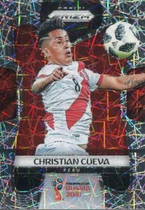 Prizm World Cup 2018 Laser Parallel Base Card #295 Christian Cueva - Peru