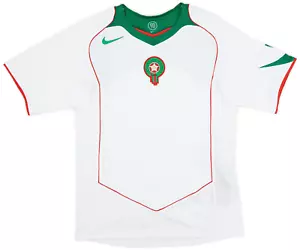 Marokko Nationalmannschaft Nike 2004-06 Auswärts Weiß Fußball Trikot Herren MEDIUM - Bild 1 von 13