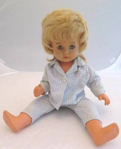 Vintage Original Owner 16" DOLL German Lazy Sleep Eye Rooted Hair Puppe Clothing - Picture 1 of 10