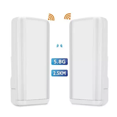 5.8G 2.5KM Long Range WIFI Bridge Wireless Access Point Long Range Wifi Extender - Image 1 of 4