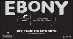 Guantes de nitrilo negro ébano - agarre 100% caucho natural libre de látex - caja de 100 - Imagen 1 de 11