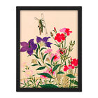 Kitagawa Utamaro Rice Locust Flowers Japanese Painting Framed Wall Art Print
