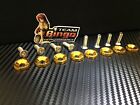 Fender Washers / Bolts ( GOLD ) 8 pack M6 Countersunk Screws JDM Guard Washers