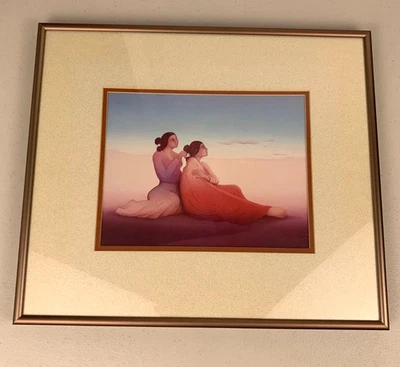 Vintage R.C. Litografía de arte nativo americano Gorman "Kinnalda" 13x15 enmarcada Foto 1 de 4