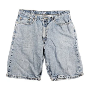 LEVIS 569 Shorts Men 38 (36x11) Light Blue Loose Cotton Baggy Denim Jeans - Picture 1 of 9