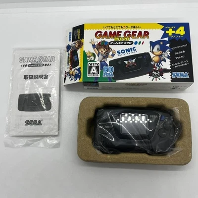 Sega Game Gear Micro console Black Sonic USED Japan Free Shipping Very Good Cond - Image 1 of 4