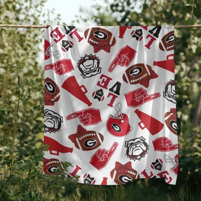 Georgia Football Fan Sherpa Blanket | Georgia Fan Decor Throw - Image 1 of 2