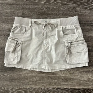 American Eagle AE Snappy Stretch High Waisted Cargo Mini Skirt Skort Y2K Size 6 - Picture 1 of 9