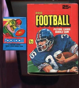 Juego de tarjetas de fútbol americano Topps 1980 paquete de cera caja 1979 envoltorios Phil Simms Walter Payton - Imagen 1 de 1